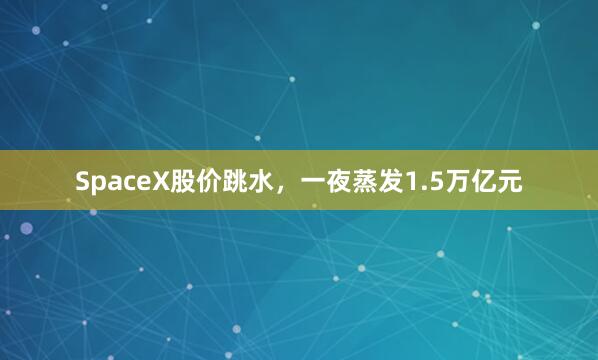 SpaceX股价跳水，一夜蒸发1.5万亿元
