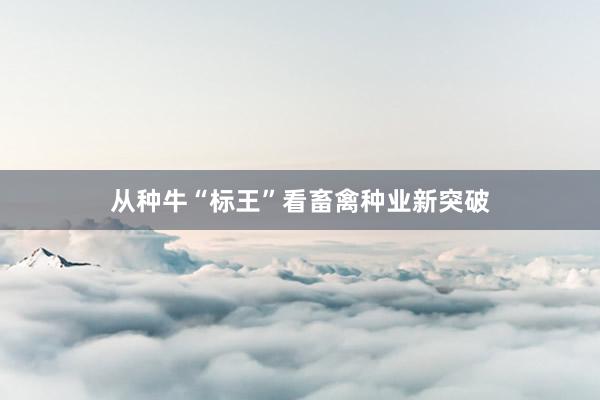 从种牛“标王”看畜禽种业新突破