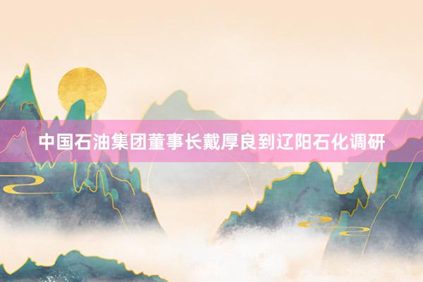 中国石油集团董事长戴厚良到辽阳石化调研