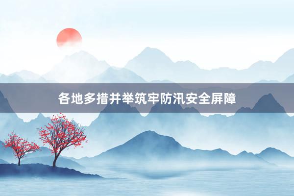 各地多措并举筑牢防汛安全屏障