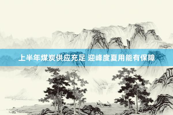 上半年煤炭供应充足 迎峰度夏用能有保障