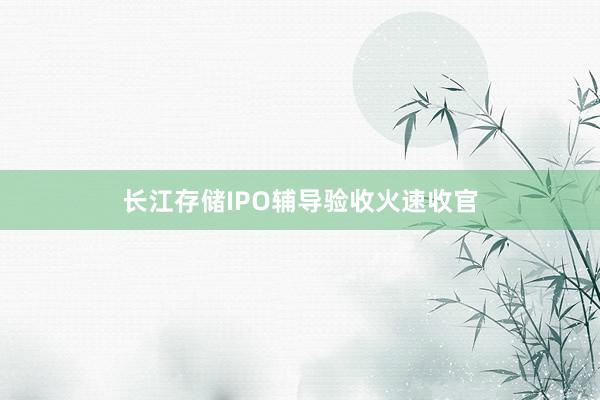 长江存储IPO辅导验收火速收官