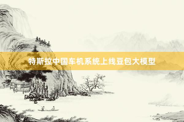 特斯拉中国车机系统上线豆包大模型