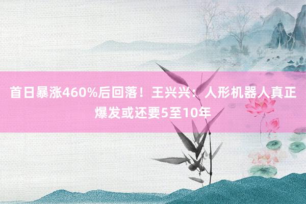 首日暴涨460%后回落！王兴兴：人形机器人真正爆发或还要5至10年