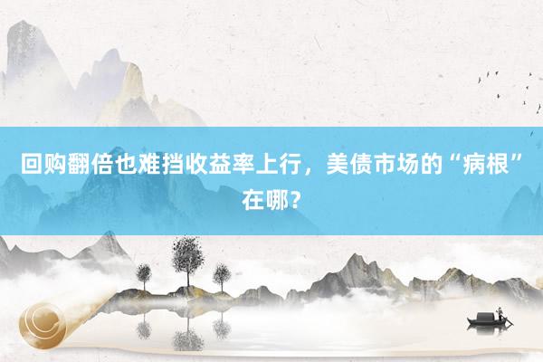 回购翻倍也难挡收益率上行，美债市场的“病根”在哪？