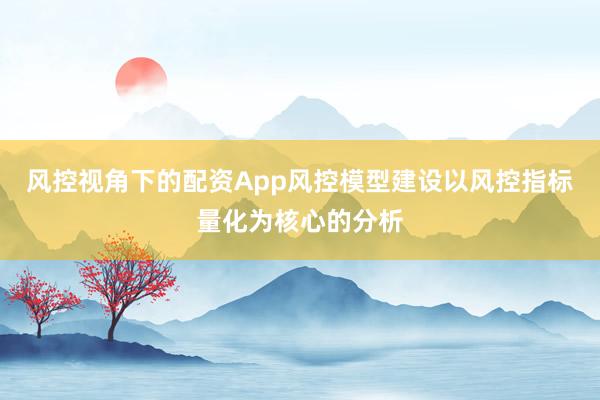 风控视角下的配资App风控模型建设以风控指标量化为核心的分析