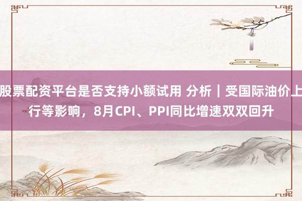 股票配资平台是否支持小额试用 分析｜受国际油价上行等影响，8月CPI、PPI同比增速双双回升