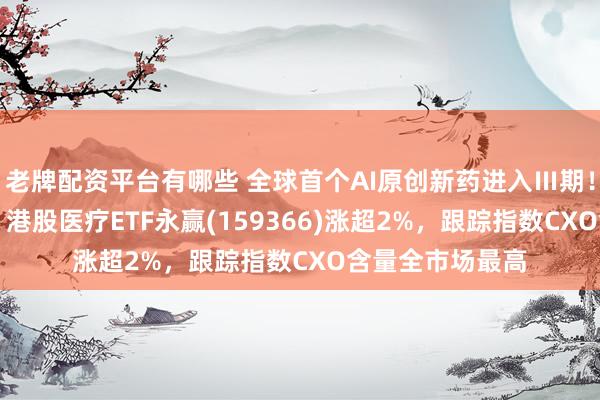 老牌配资平台有哪些 全球首个AI原创新药进入Ⅲ期！CXO直接受益，港股医疗ETF永赢(159366)涨超2%，跟踪指数CXO含量全市场最高