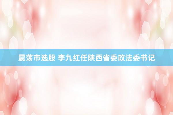 震荡市选股 李九红任陕西省委政法委书记