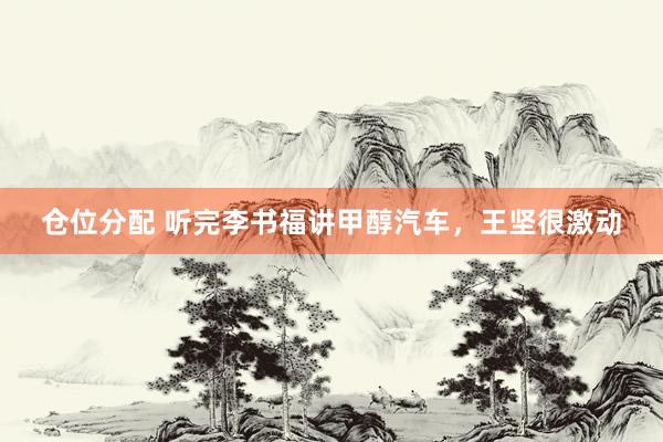 仓位分配 听完李书福讲甲醇汽车,王坚很激动